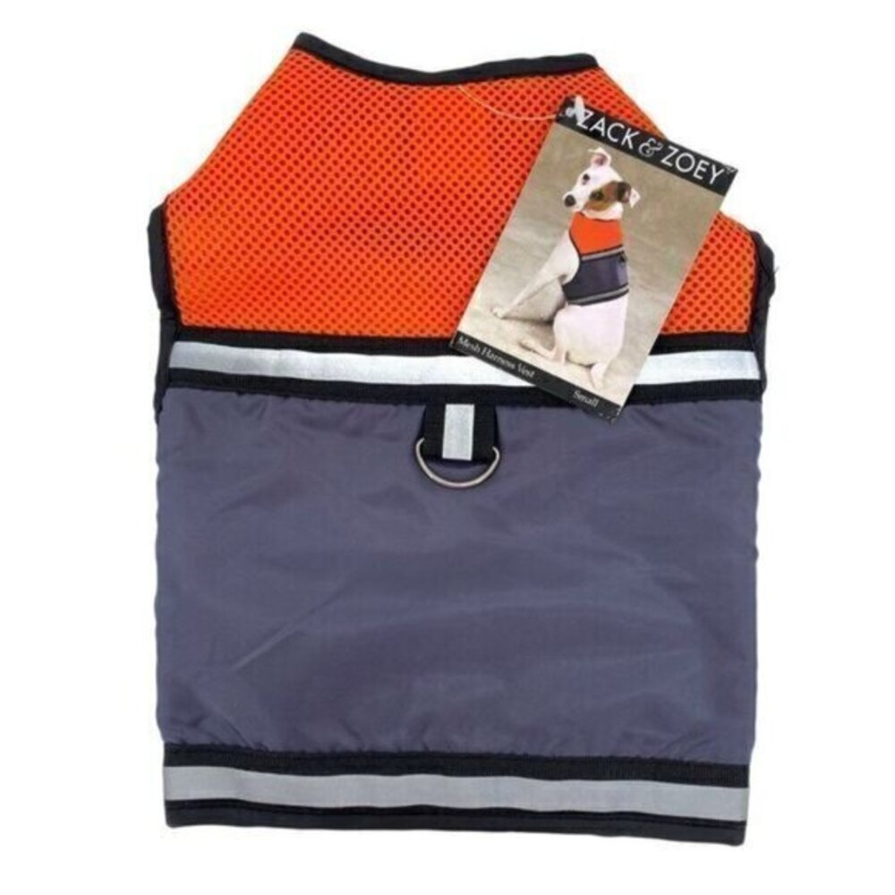 Zack & Zoey Reflective Mesh Harness Vest Small New